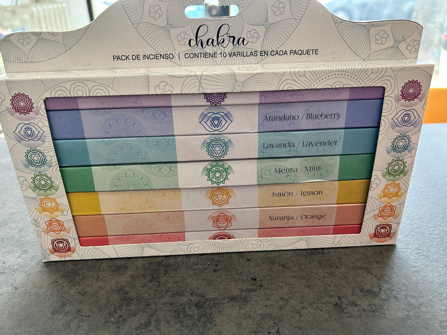 scatola incenso dei 7 chakra