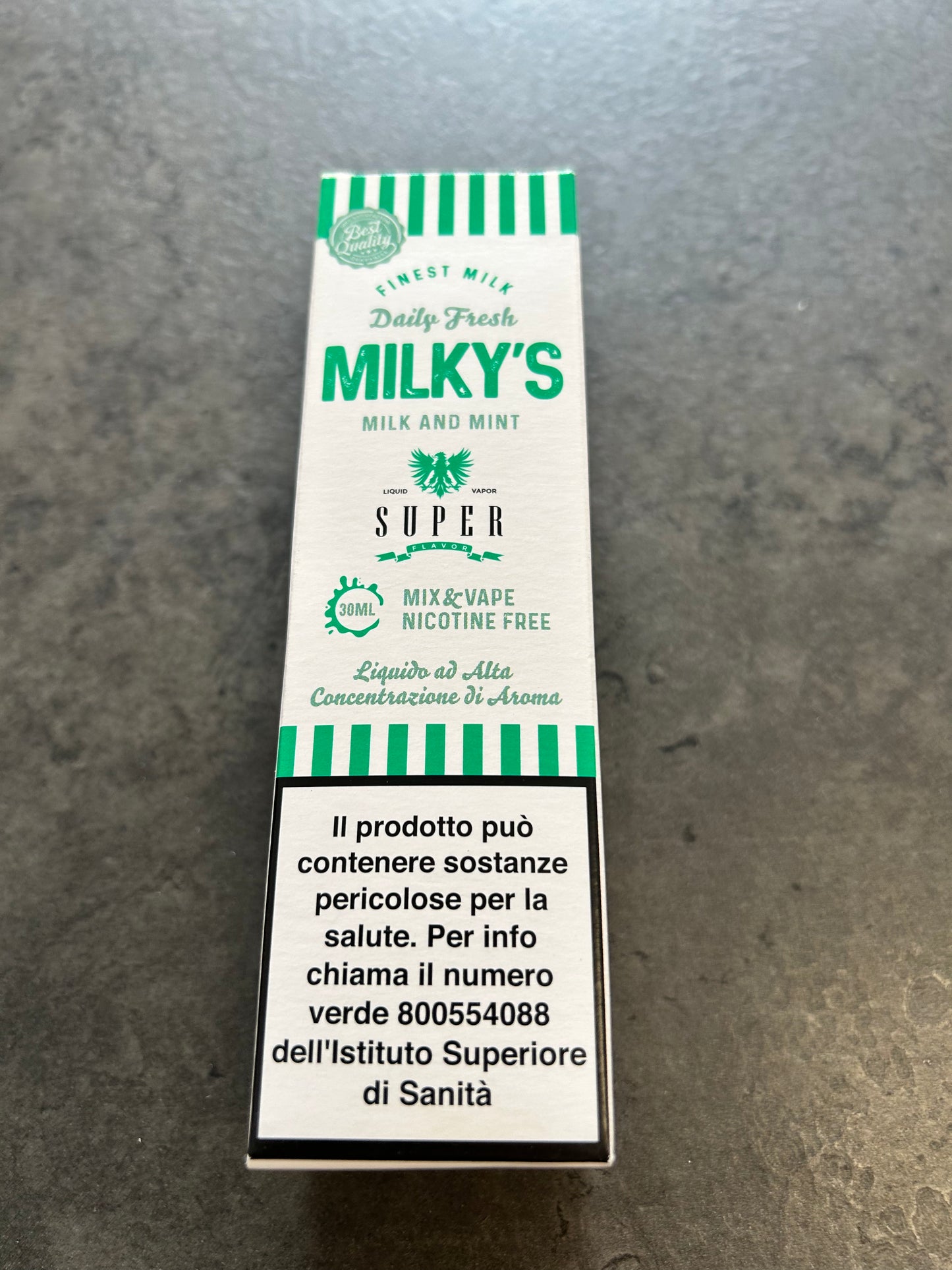 Liquido svapo 60 ml latte e menta