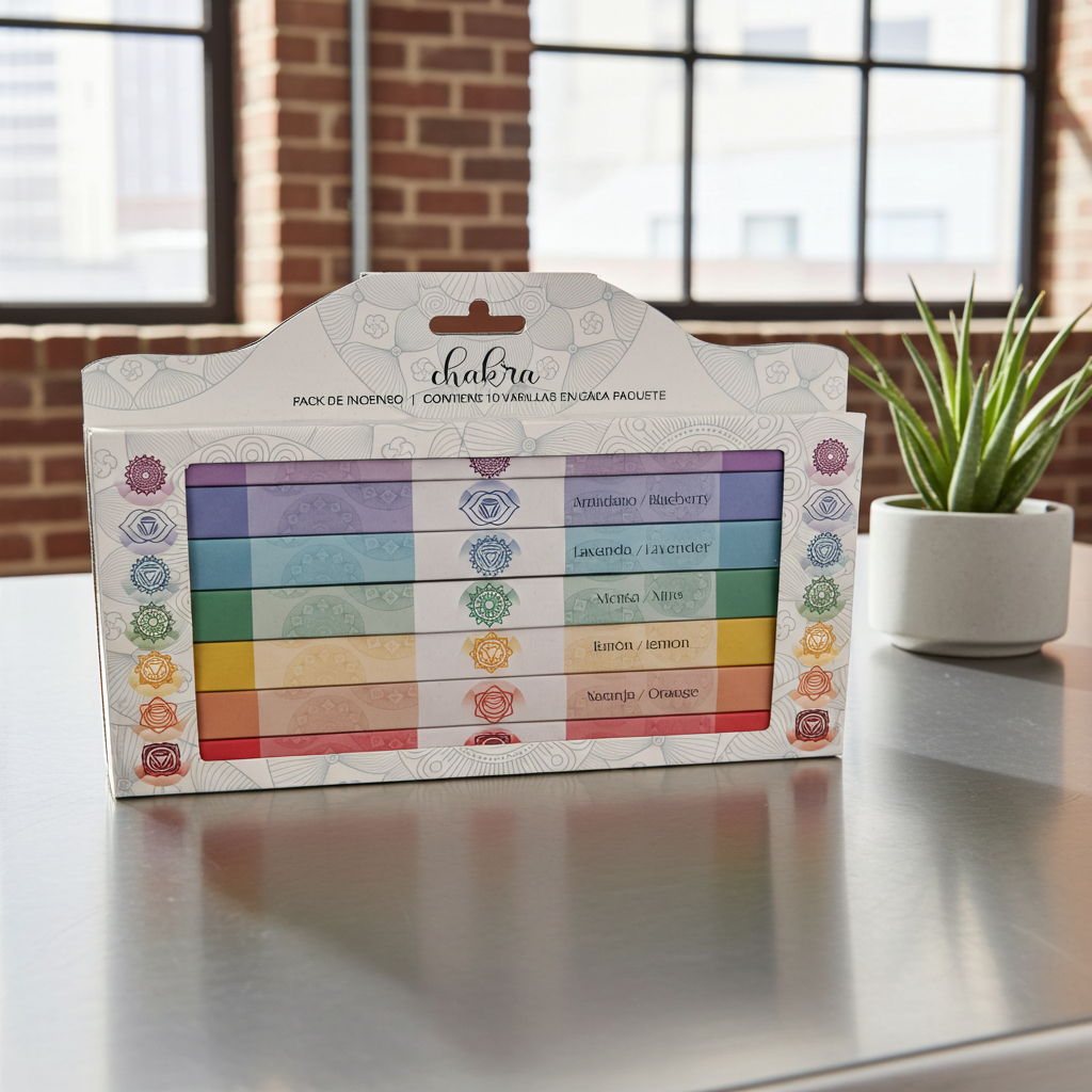 scatola incenso dei 7 chakra