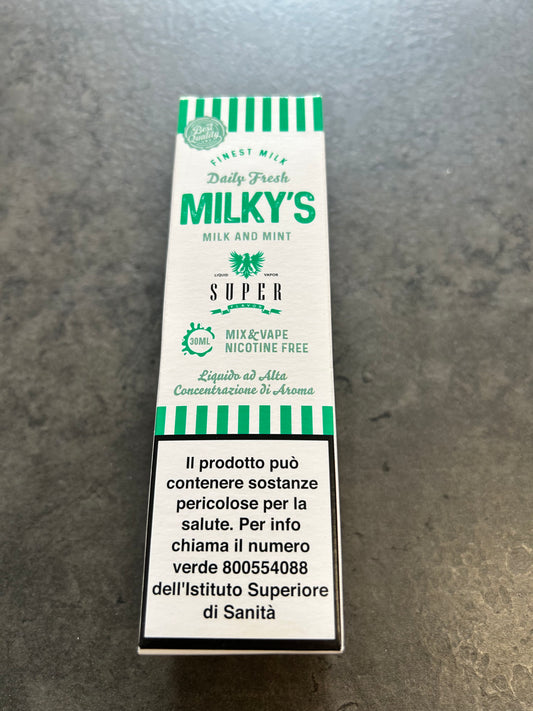 Liquido svapo 60 ml latte e menta
