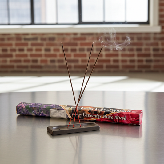 Incenso lavanda rosa e muschio bianco