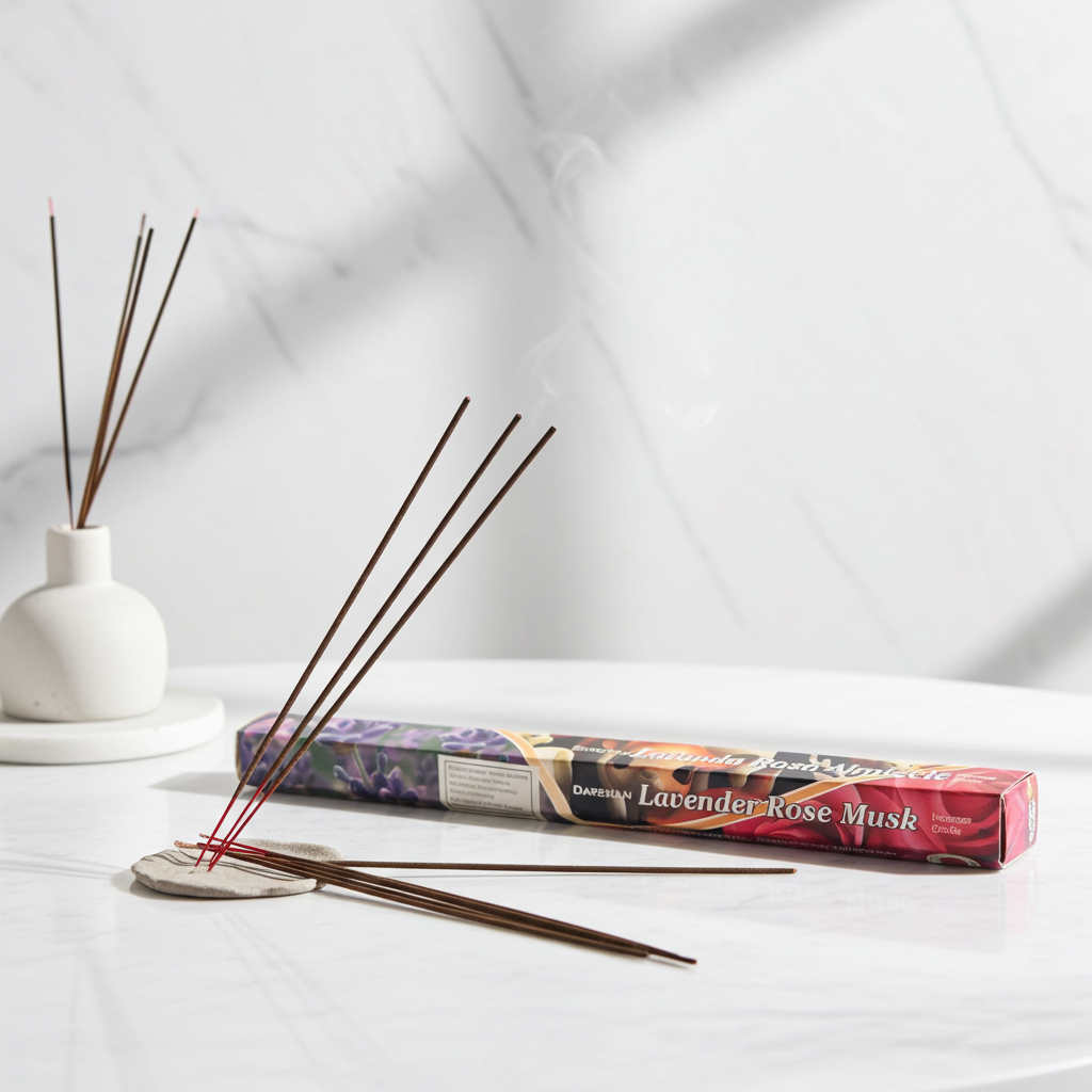 Incenso lavanda rosa e muschio bianco