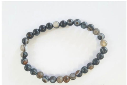 bracciale 6mm agata occhio di shiva