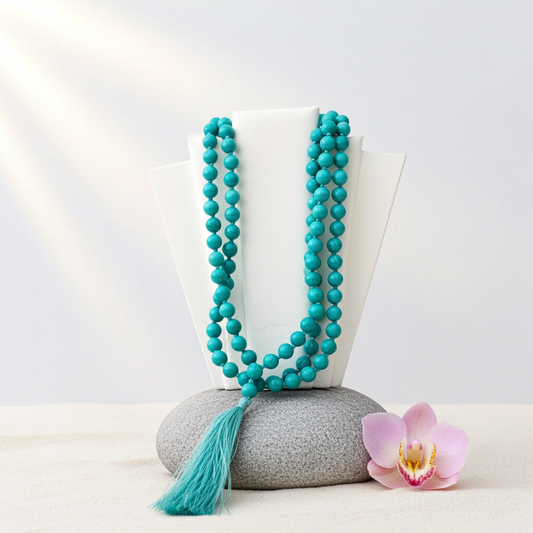 japa mala howlite turchese