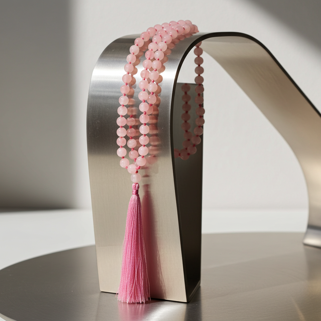 japa mala quarzo rosa