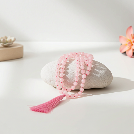 japa mala quarzo rosa