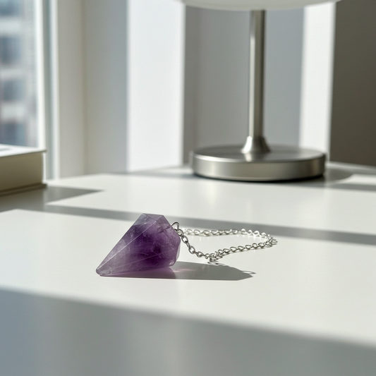 pendolino ametista sfaccettato