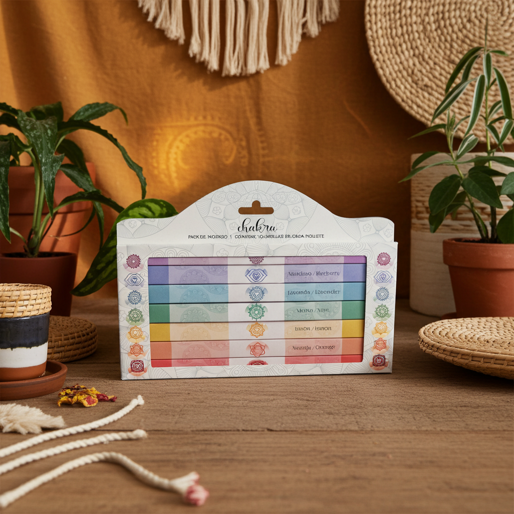 scatola incenso dei 7 chakra